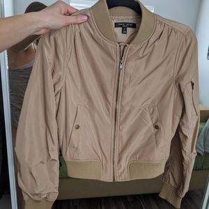 Beige bomber jacket